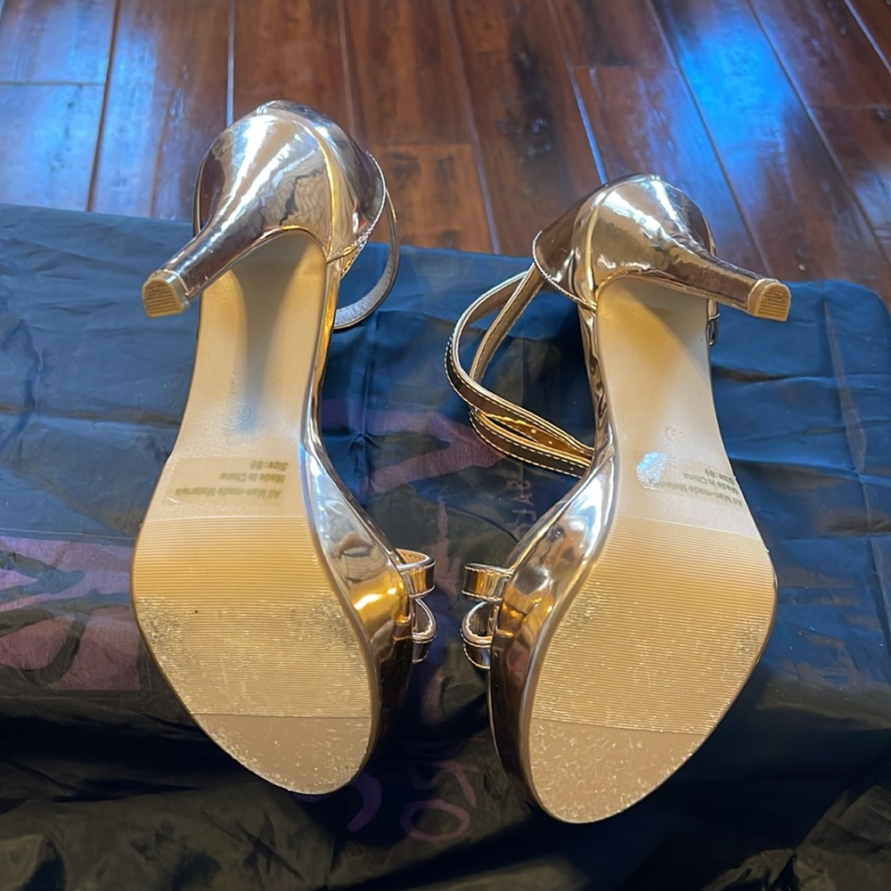 Glaze Rose Gold Strapping Heel Sandals - Picture 3 of 4